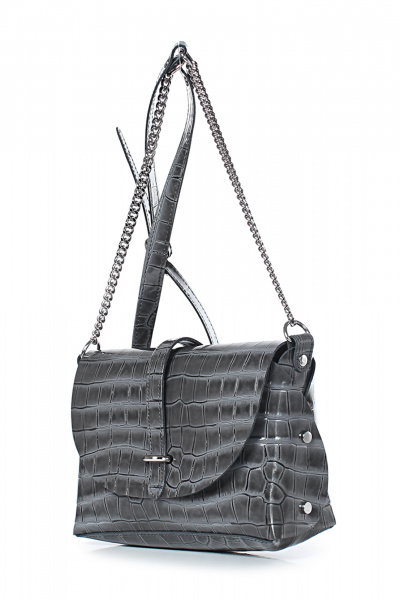 Серая сумка из натуральной кожи для ежедневного использования Galanteya 9124.24с469к45 серый_т. - фото 1