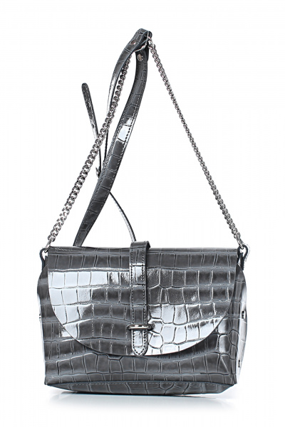 Серая сумка из натуральной кожи для ежедневного использования Galanteya 9124.24с469к45 серый_т. - фото 2