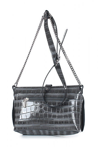 Серая сумка из натуральной кожи для ежедневного использования Galanteya 9124.24с469к45 серый_т. - фото 3