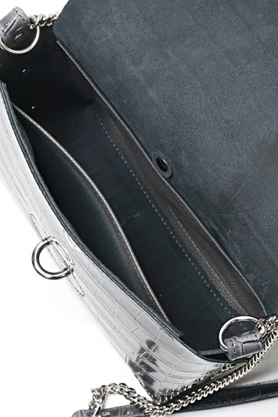 Серая сумка из натуральной кожи для ежедневного использования Galanteya 9124.24с469к45 серый_т. - фото 5