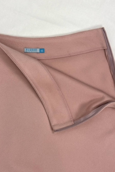 Юбка расклешенная из текстиля с вырезом VLADOR 500159 розовый - фото 4