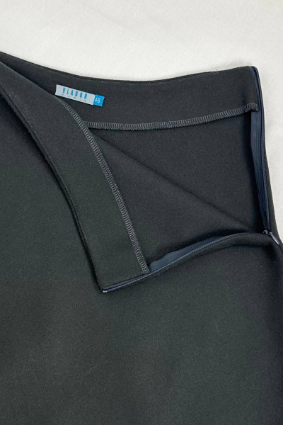 Юбка черная прямая из текстиля для повседневной носки VLADOR 500159 черный - фото 4