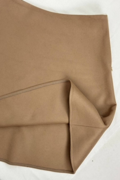 Юбка бежевый свободная из текстиля на каждый день VLADOR 500159 бежевый - фото 5