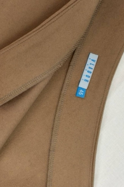 Юбка бежевый свободная из текстиля на каждый день VLADOR 500159 бежевый - фото 4