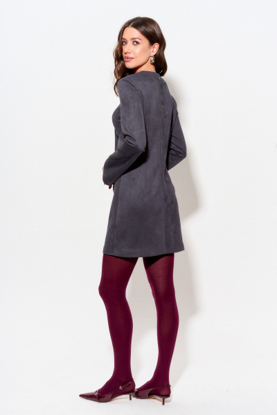 Платье из искусственной замши с длинным рукавом Lyushe 3986 - фото 7
