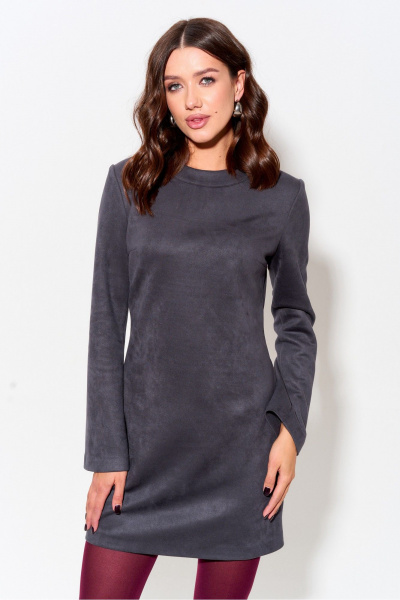Платье из искусственной замши с длинным рукавом Lyushe 3986 - фото 5