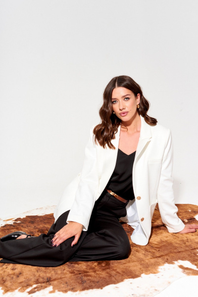 Жакет деловой из искусственной замши с карманами Lyushe 3988 - фото 4