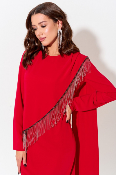 Платье нарядное с бахромой и шлейфом Lyushe 3991 - фото 7