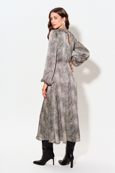 Платье с принтом и декоративным вырезом на спинке Lyushe 3998 - фото 10