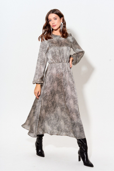 Платье с принтом и декоративным вырезом на спинке Lyushe 3998 - фото 9