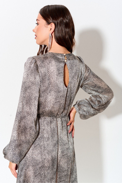 Платье с принтом и декоративным вырезом на спинке Lyushe 3998 - фото 2