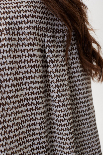 Блуза из легкой ткани с накладными карманами и рубашечным воротником MALI 624-042 диор - фото 8