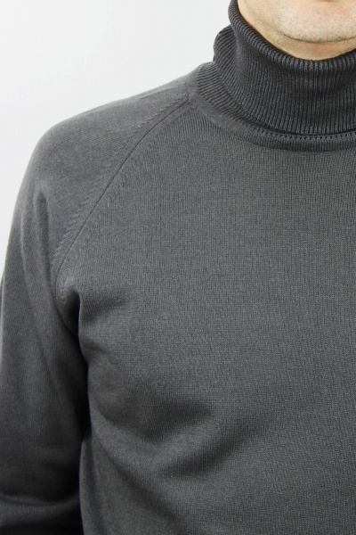 Мужской прямой свитер с регланом и отложным воротником Полесье С3070-17 7С1581-Д43 170,176 графитовый - фото 3