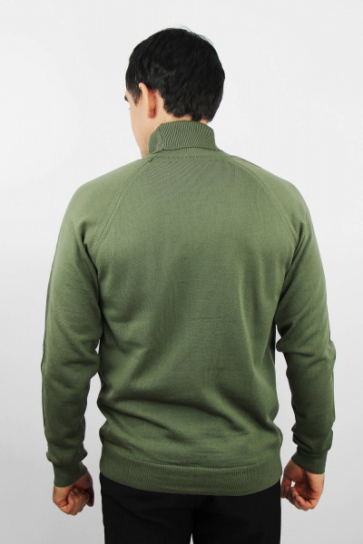 Мужской свитер с регланом и отложным воротником Полесье С3070-17 7С1581-Д43 170,176 полынь - фото 3