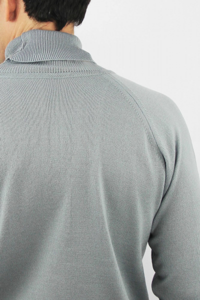 Мужской свитер с регланом и отложным воротником Полесье С3070-17 7С1581-Д43 170,176 серый - фото 8