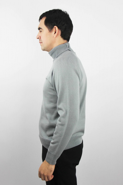 Мужской свитер с регланом и отложным воротником Полесье С3070-17 7С1581-Д43 170,176 серый - фото 7