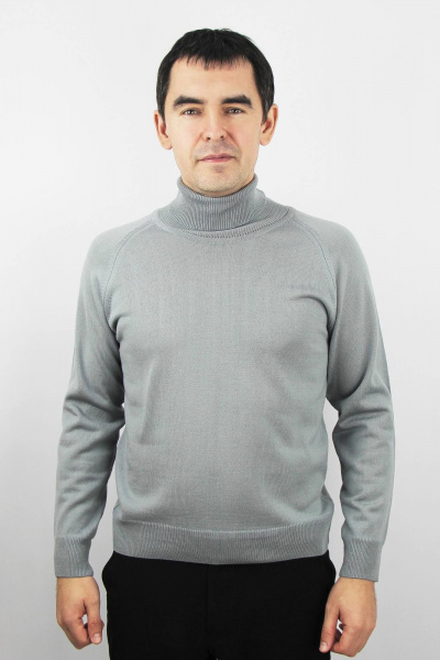 Мужской свитер с регланом и отложным воротником Полесье С3070-17 7С1581-Д43 170,176 серый - фото 6