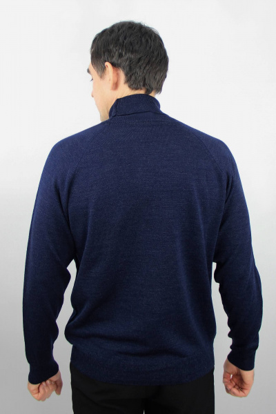 Мужской свитер с регланом и отложным воротником Полесье С3070-17 7С1581-Д43 170,176 т.джинсовый - фото 3