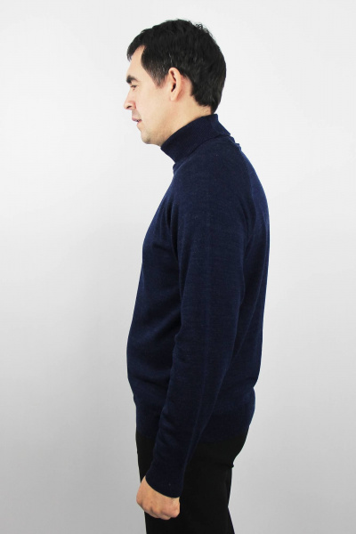 Мужской свитер с регланом и отложным воротником Полесье С3070-17 7С1581-Д43 170,176 т.джинсовый - фото 2