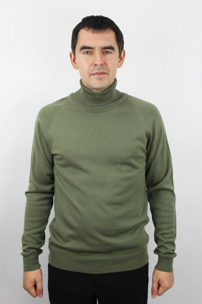 Мужской свитер с регланом и отложным воротником Полесье С3070-17 7С1581-Д43 182,188 полынь - фото 1