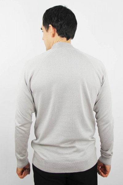 Прямой свитер с регланом и двойным воротником-стойкой Полесье С3152-23 4С0676-Д43 170,176 серый_гранит - фото 3