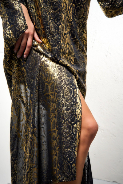 Платье с принтом «Питон» и утонченным силуэтом DEVITA 1015-2 синий - фото 11