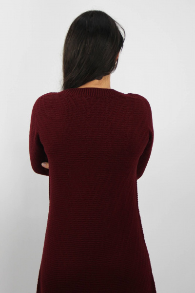Вязаное платье с расширением по низу и рукавом реглан Полесье С4634-20 0С8602-Д43 164 св.бордовый - фото 3