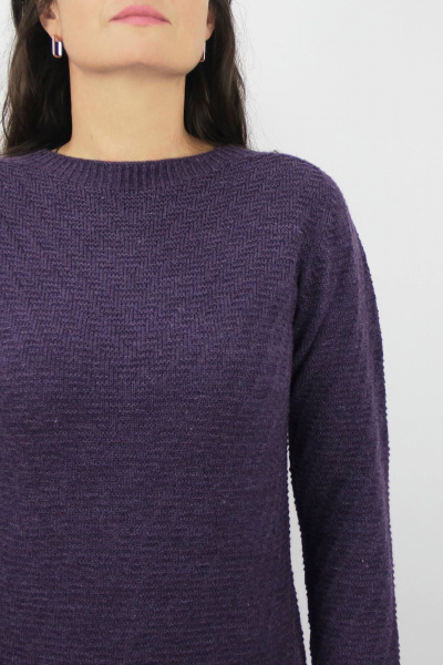 Вязаное платье с расширением и длинным рукавом Полесье С4634-20 0С8602-Д43 164 черничный_коктейль - фото 3