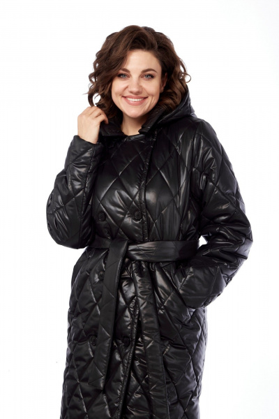 Пальто Диомант 2019 черный - фото 5