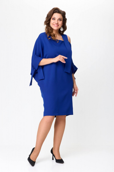 Трансформерное платье с рукавом летучая мышь и асимметричным вырезом Solomeya Lux 974 - фото 7