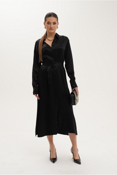 Платье casual из вискозы с пиджачным воротником и разрезами Ketty К-22880 - фото 1