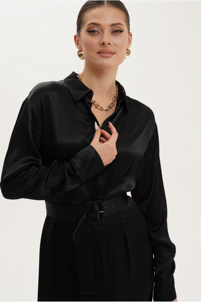 Платье casual из вискозы с пиджачным воротником и разрезами Ketty К-22880 - фото 3