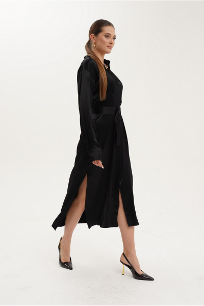 Платье casual из вискозы с пиджачным воротником и разрезами Ketty К-22880 - фото 4