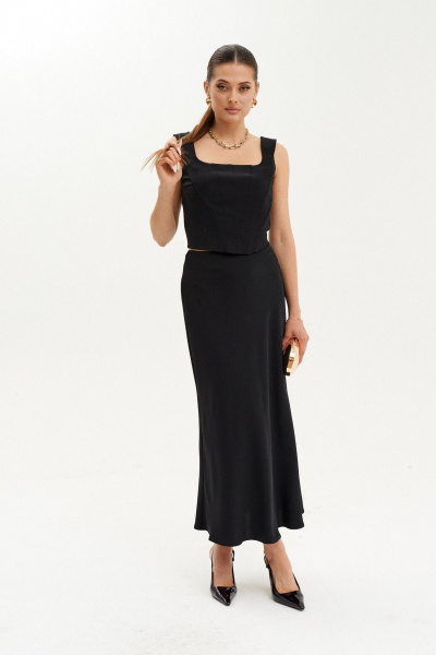 Корсет элегантный из костюмной ткани с регилином для фигуры Ketty К-23240 - фото 1