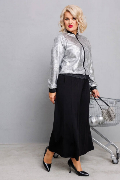 Брюки, бомбер Runella 1654 серый - фото 4