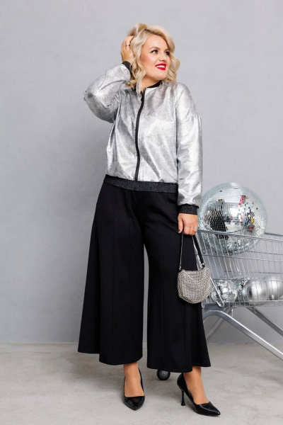 Брюки, бомбер Runella 1654 серый - фото 3