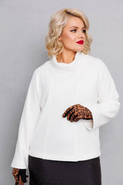 На каждый день блуза и стеганая юбка с рукавом хомут Runella 1652 - фото 6