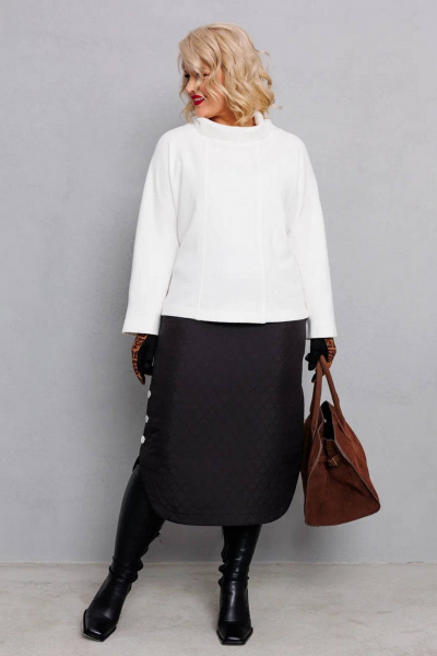 На каждый день блуза и стеганая юбка с рукавом хомут Runella 1652 - фото 3