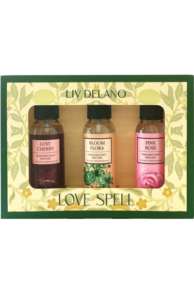 Бесплатный набор спреев-мистов с ароматами цветов, вишни и розы LIV DELANO Pheromone zone Love Spell Подарочный набор - фото 1