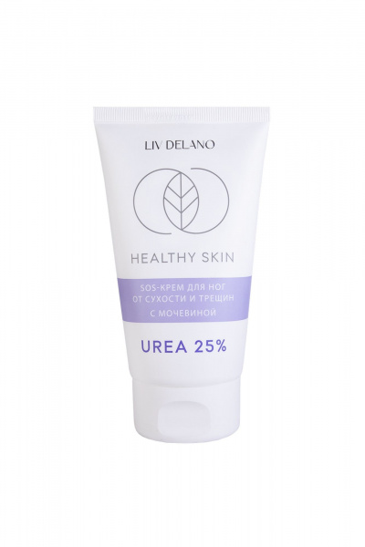 Крем для ног с мочевиной и натуральными маслами LIV DELANO Healthy Skin SOS-крем для ног от сухости и трещин с мочевиной 25% - фото 1