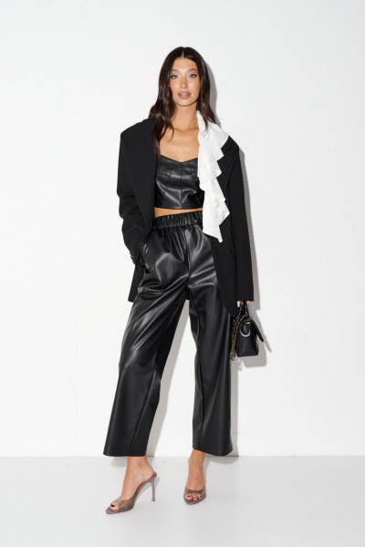 Жакет прямиого кроя из костюмной ткани с воланами ANNETE A5393 - фото 4