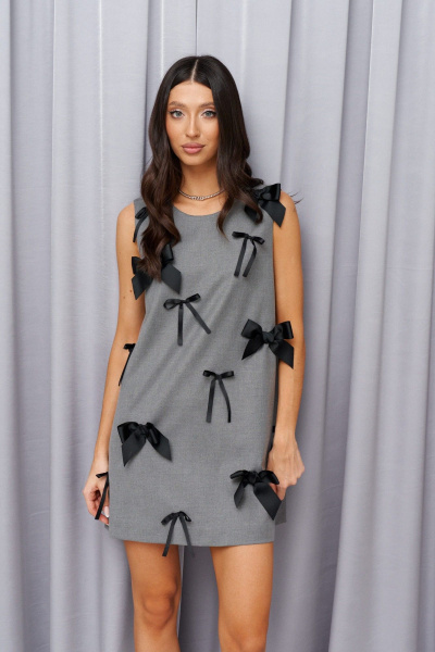 Платье прямиого кроя без рукавов из костюмной ткани ANNETE A3630 - фото 2