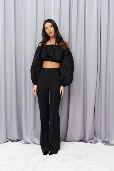 Классические брюки из косюмной ткани с стрелками ANNETE A1396 - фото 16