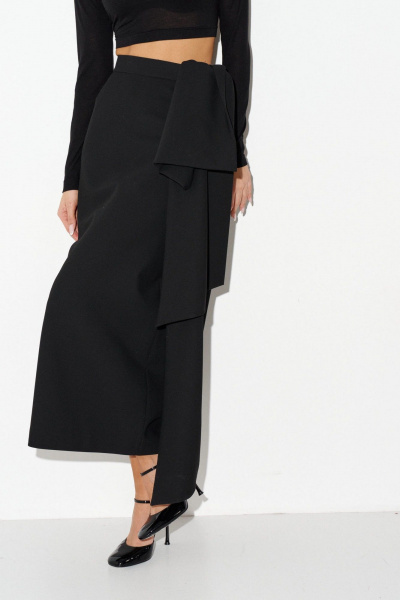 Классическая юбка миди с бантом из косюмной ткани ANNETE A1397 - фото 5