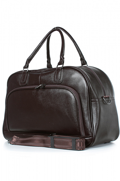 Круглогодичная дорожная сумка из натуральной кожи с карманами Galanteya 8323.23с740к45 коричневый - фото 1