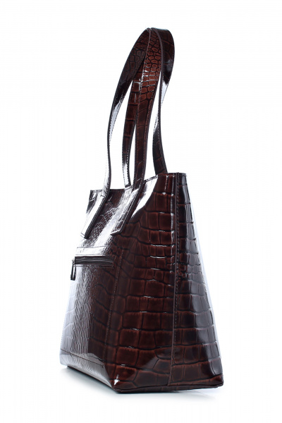 Коричневая сумка из натуральной кожи с короткими ручками Galanteya 9323.23с478к45 коричневый - фото 4