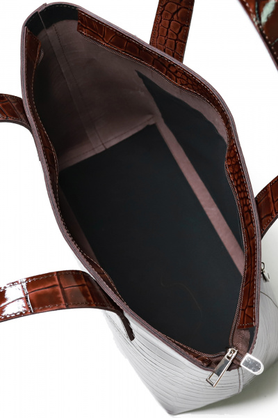 Коричневая сумка из натуральной кожи с короткими ручками Galanteya 9323.23с478к45 коричневый - фото 5