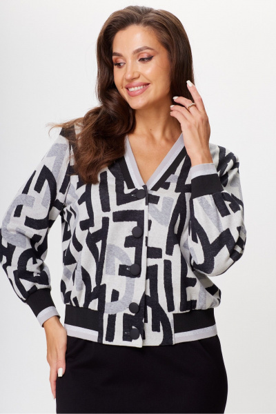 Жакет и юбка DaLi 5706.2 серый - фото 2