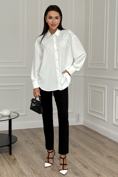 Прямые брюки из текстиля с застежкой на молнию и карманами Kaloris 2140 - фото 2