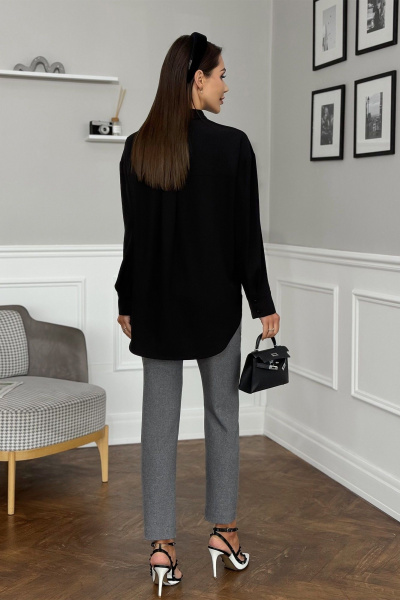 Брюки из текстиля с прямым кроем и наклонными карманами Kaloris 2142 - фото 3